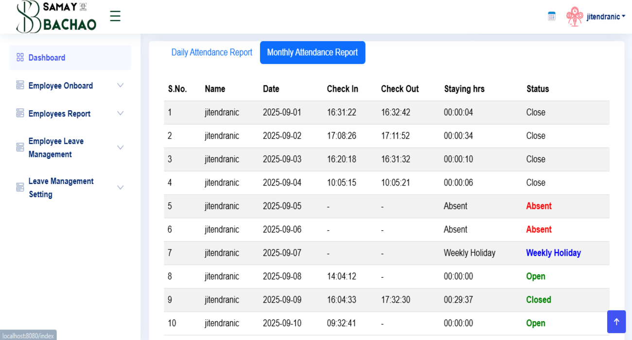 SamayBachao Dashboard 2